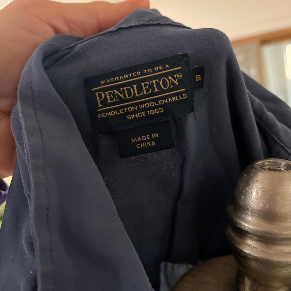 Pendleton Collared Button Down Silk Tank Small - image 4